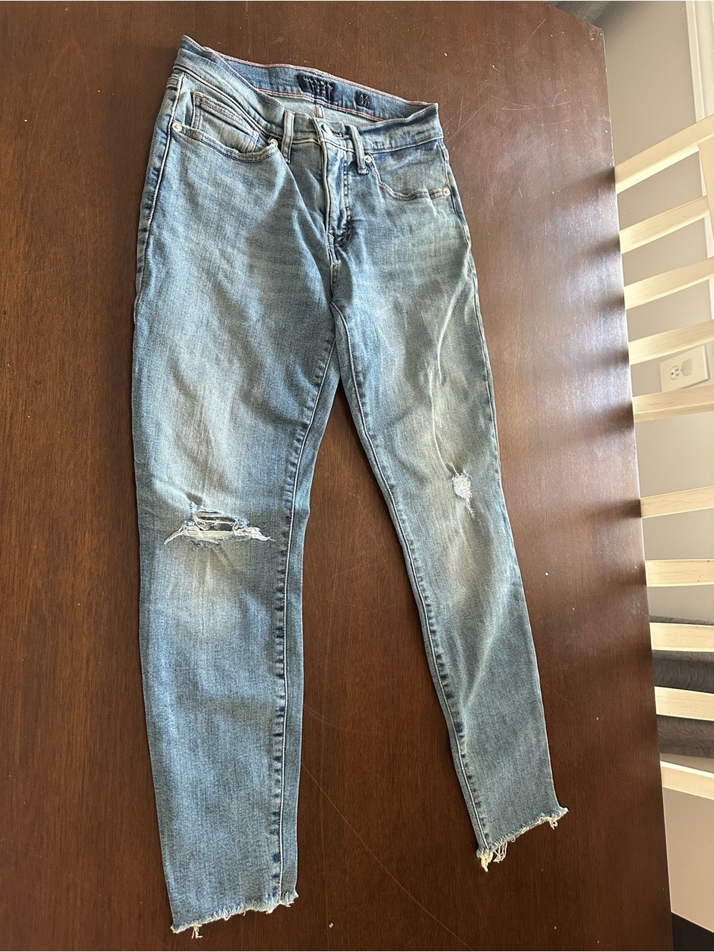 Lucky Brand Light Wash Distressed Skinny Jeans - Blue
